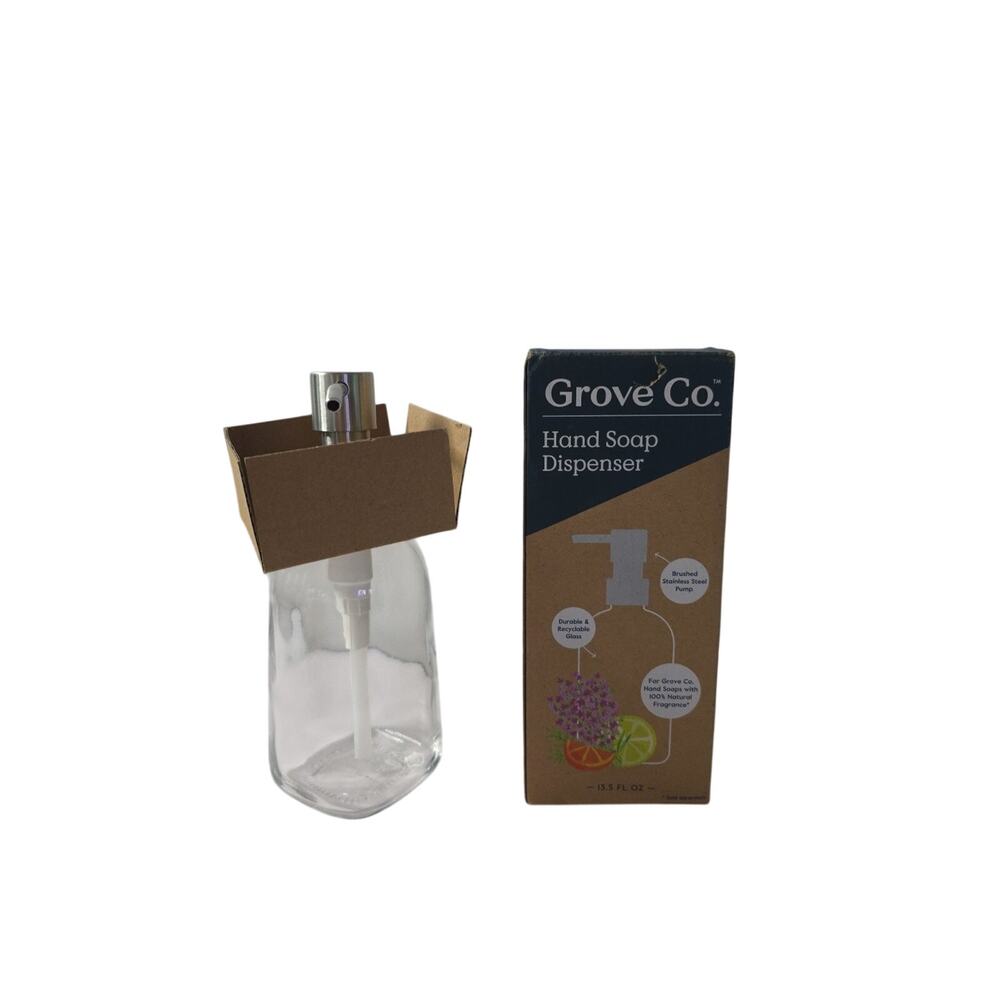 Grove Co Glass hand soap bottle / dispenser - NIB